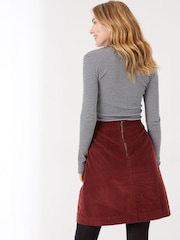 FatFace Red Ella Cord Skirt - Image 2 of 4