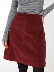 FatFace Red Ella Cord Skirt - Image 3 of 4