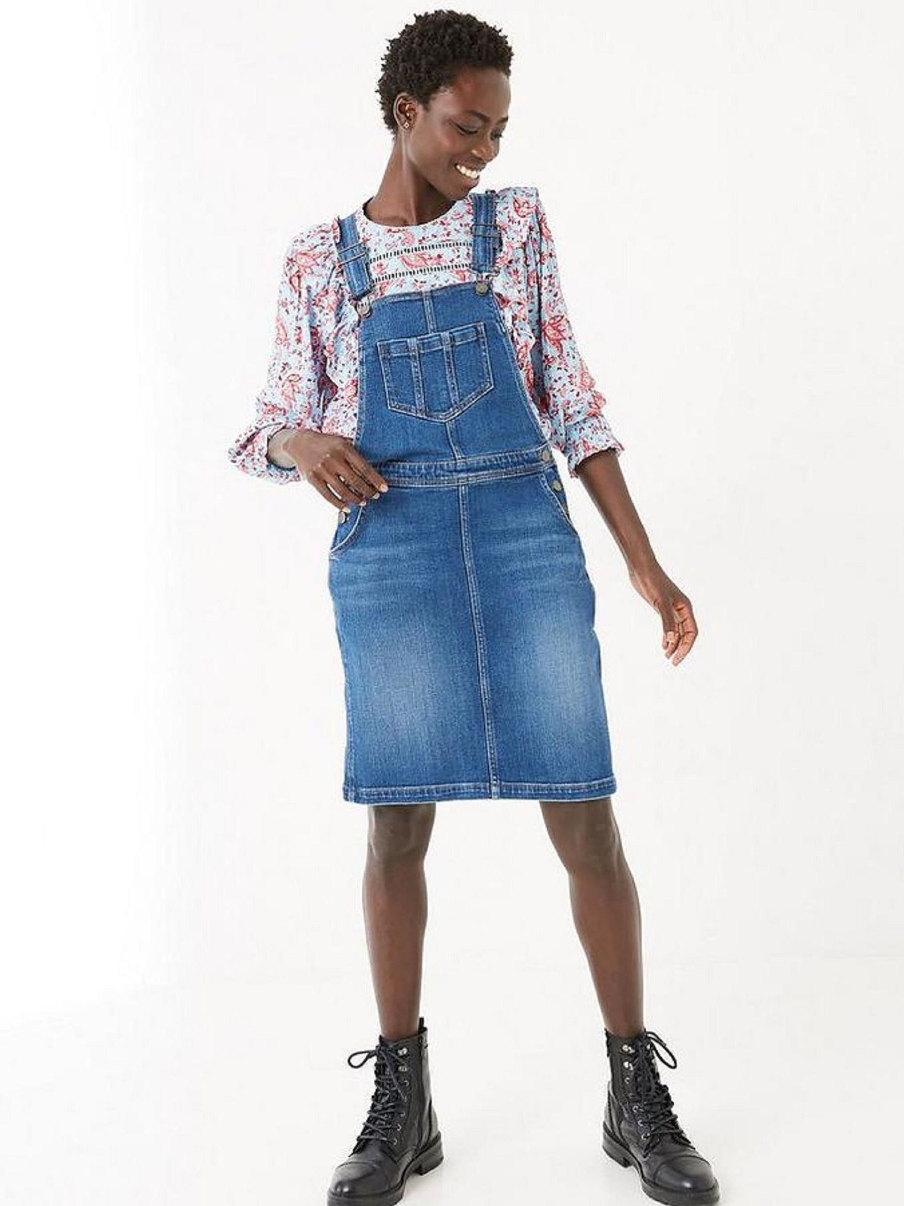 Buy FatFace Blue Lulu Denim Pinafore Dress from the Next UK online