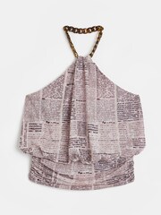 River Island Brown Chain Halter Top - Image 4 of 4