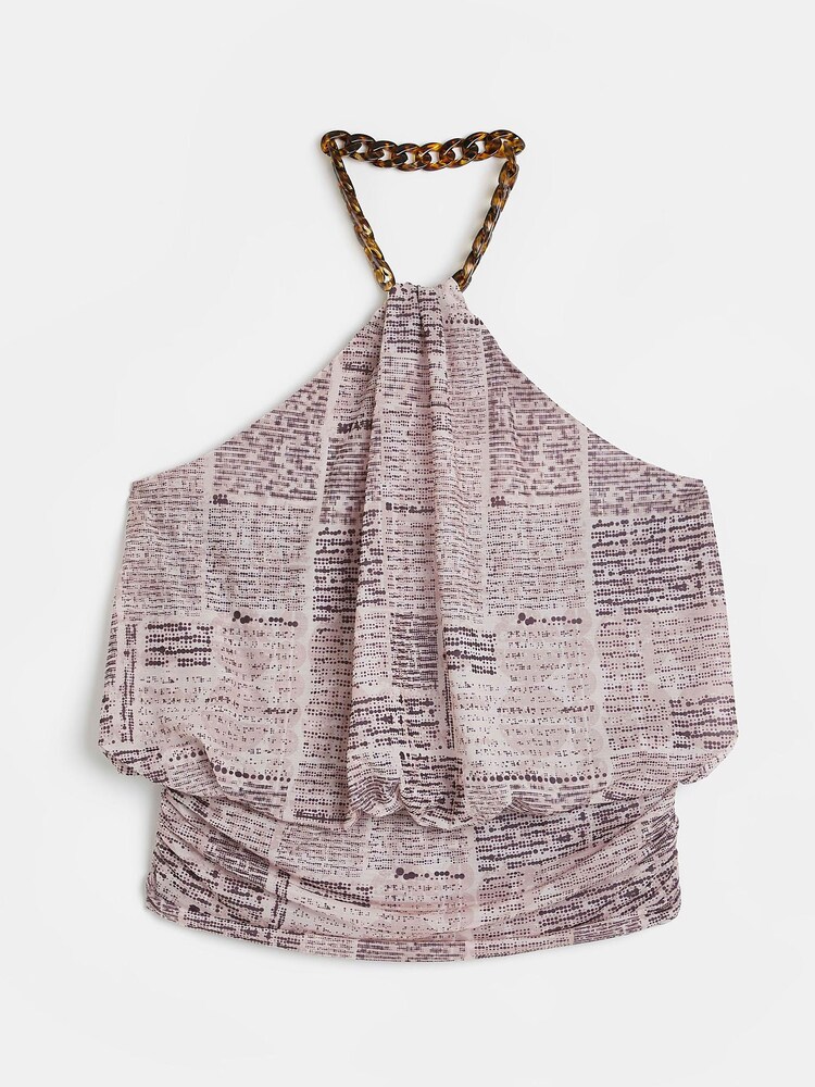 River Island Brown Chain Halter Top - Image 4 of 4