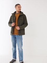 FatFace Green M65 Waterproof Jacket - Image 1 of 4