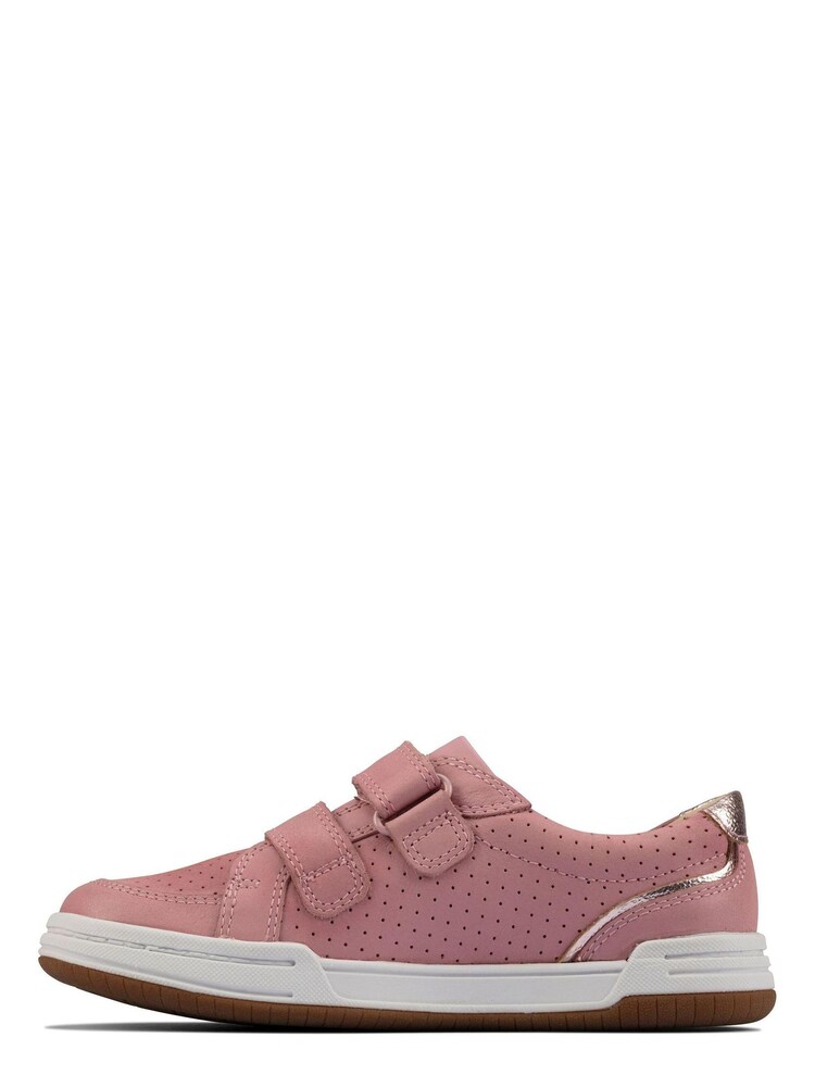 Clarks Pink Kids Multi Fit Fawn Trainers - Image 2 of 7