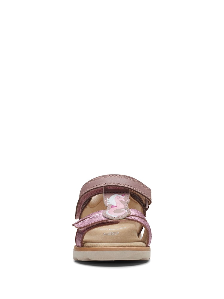 Clarks Pink Multi Fit Toddler Sandals - Image 2 of 7 Clarks Pink Multi Fit Toddler Sandals - Image 2 of 7