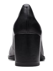 Clarks Black Leather Court Shoes - Image 5 of 6
