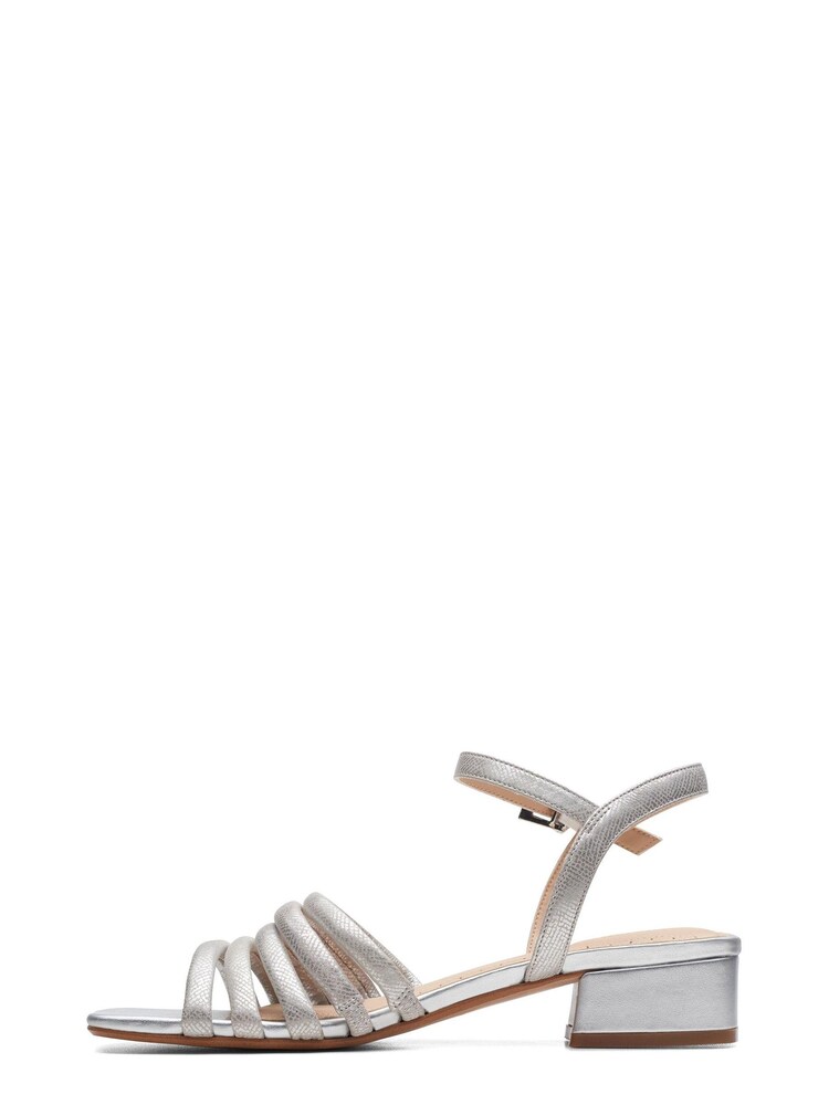 Clarks Silver Metallic Seren25 Part Sandals - Image 2 of 7