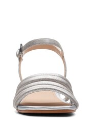 Clarks Silver Metallic Seren25 Part Sandals - Image 5 of 7