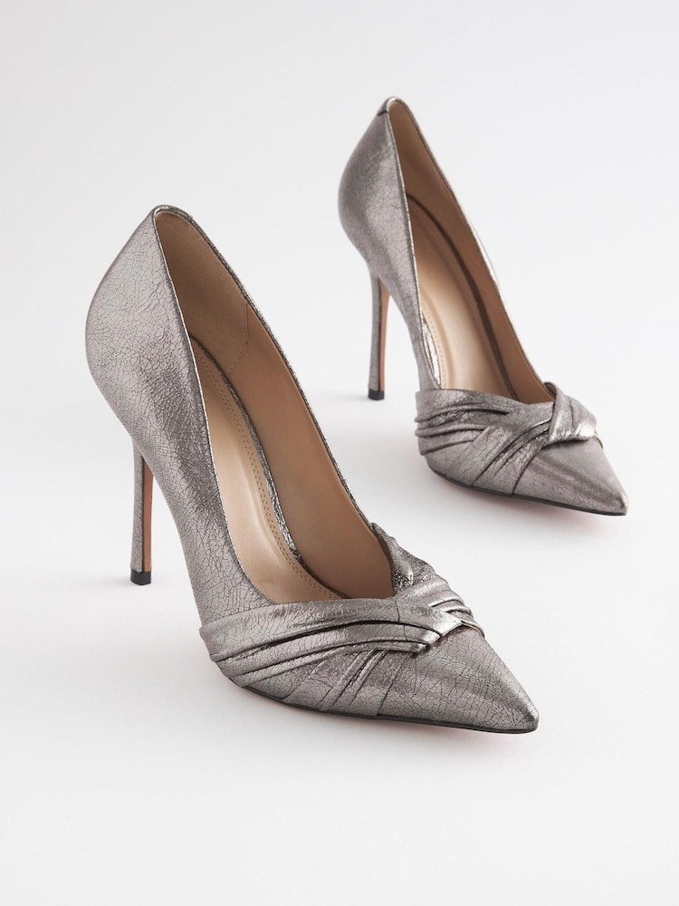 Pewter Signature Forever Comfort® Twist Court Shoes - Image 1 of 4