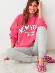 Pink Animal Faux Fur Ballet Slippers - Image 1 of 7