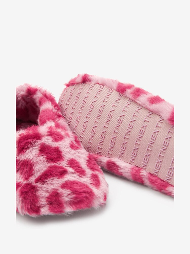 Pink Animal Faux Fur Ballet Slippers - Image 7 of 7