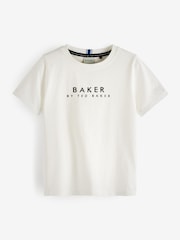 Синий/серый/белый - Футболки Baker by Ted Baker из 100% хлопка 3 в упаковке - Изображение 3 из 6