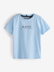 Синий/серый/белый - Футболки Baker by Ted Baker из 100% хлопка 3 в упаковке - Изображение 4 из 6