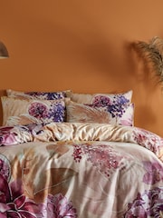 Riva Paoletti Pink Saffa Floral Reversible 100% Cotton Duvet Cover and Pillowcase Set - Image 2 of 4