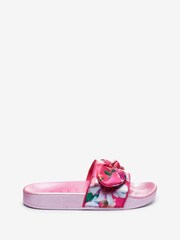 Розовый - Розовые атласные шлепанцы с бантом Baker by Ted Baker - Изображение 1 из 4
