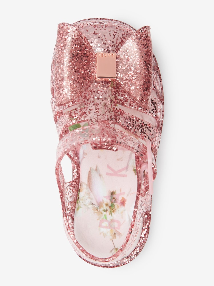 Baker by Ted Baker Pink Glitter Jelly Shoes - Image 3 of 5