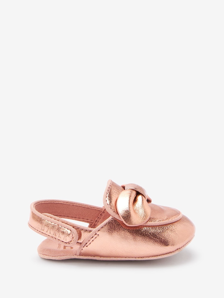 Baker by Ted Baker Rose Gold Loafer Bow Padders - Image 1 of 5