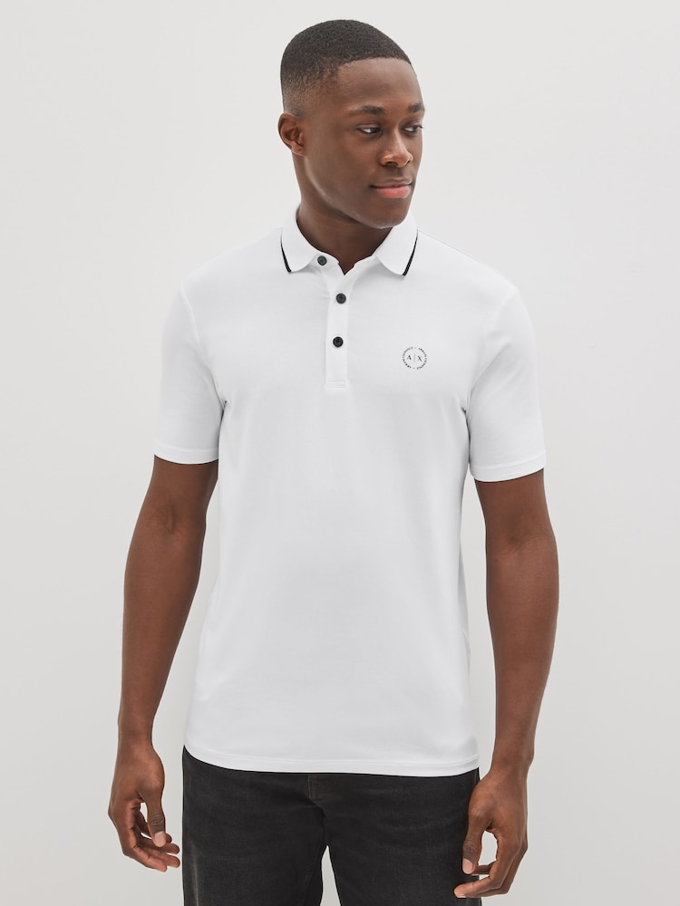 Armani Exchange Tipped Polo Shirt - Image 1 of 4