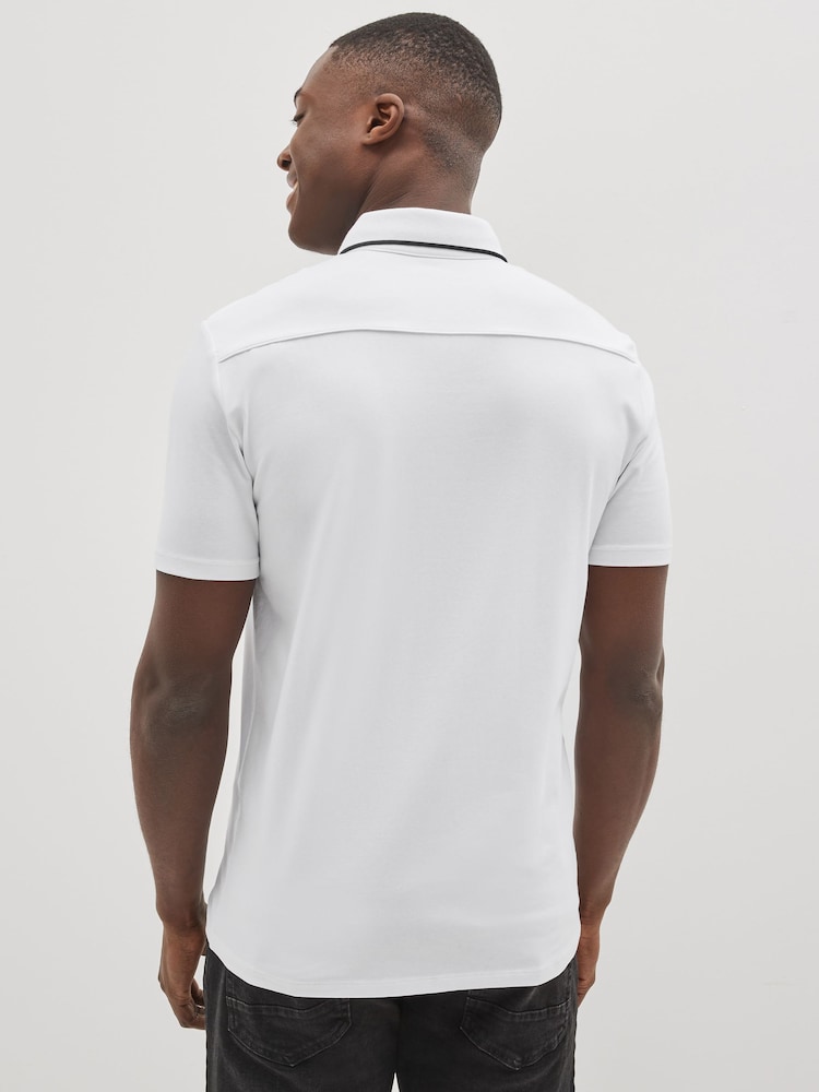 Armani Exchange Tipped Polo Shirt - Image 2 of 4