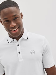 Armani Exchange Tipped Polo Shirt - Image 3 of 4