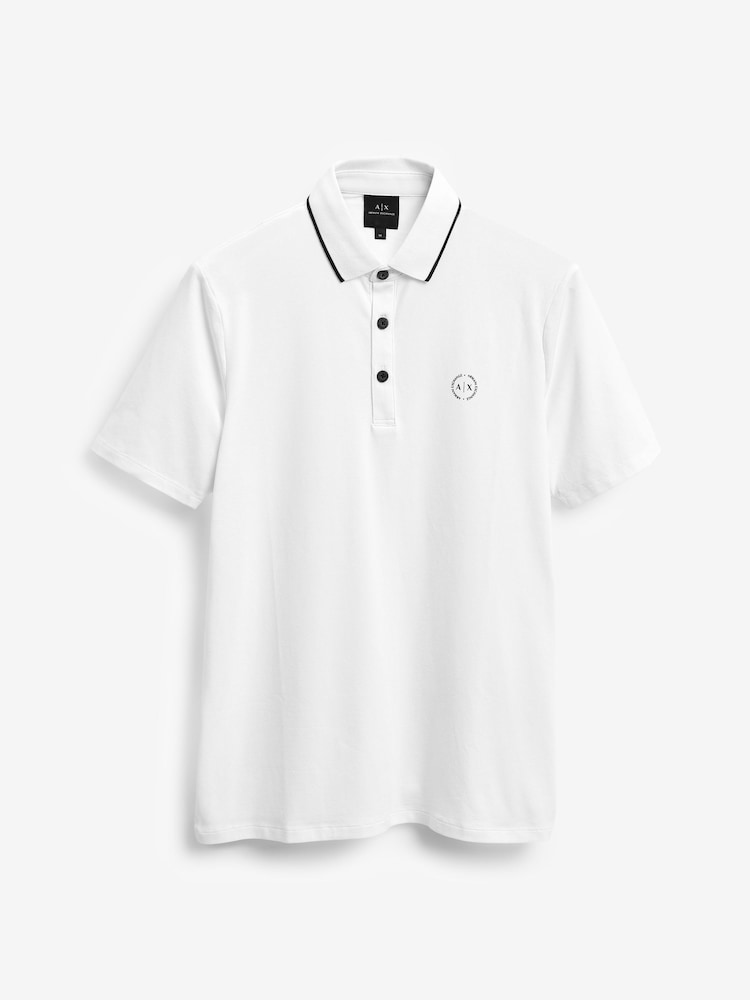 Armani Exchange Tipped Polo Shirt - Image 4 of 4
