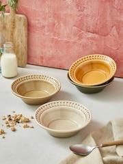 Portmeirion Green Botanic Garden Harmony Set of 4 Cereal Bowls - Image 2 of 4
