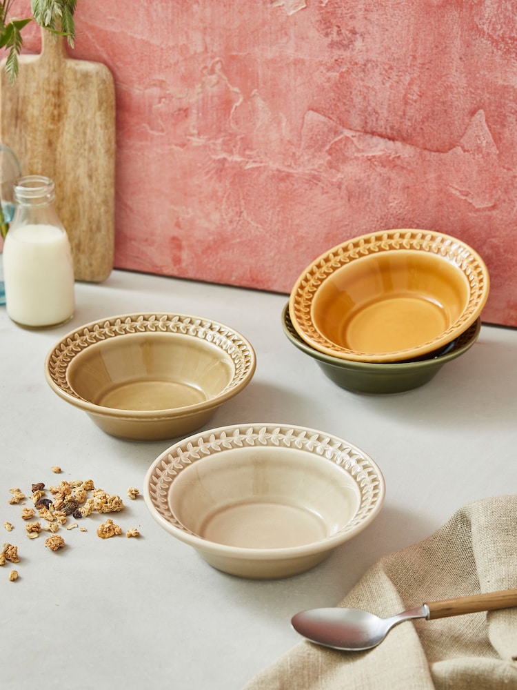Portmeirion Green Botanic Garden Harmony Set of 4 Cereal Bowls - Image 2 of 4