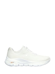 Skechers White Standard Fit Arch Fit Womens Trainers - Image 1 of 5