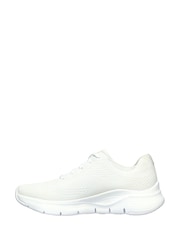 Skechers White Standard Fit Arch Fit Womens Trainers - Image 2 of 5