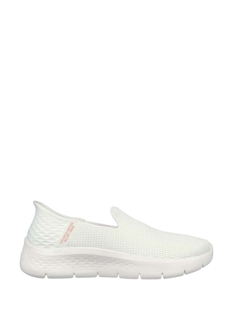 Skechers White Slip Ins Go Walk Flex Relish Womens Trainers - Image 1 of 8