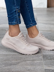 Skechers Natural Womens Bobs Squad Chaos Face Off Trainers - Image 1 of 6
