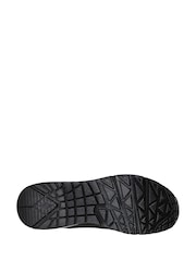 Skechers Black Dark Black Golden Womens Standard Fit Uno Trainers - Image 7 of 7