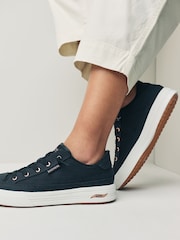 Skechers Black Canvas Arch Fit Arcade Womens Trainers - Image 2 of 7