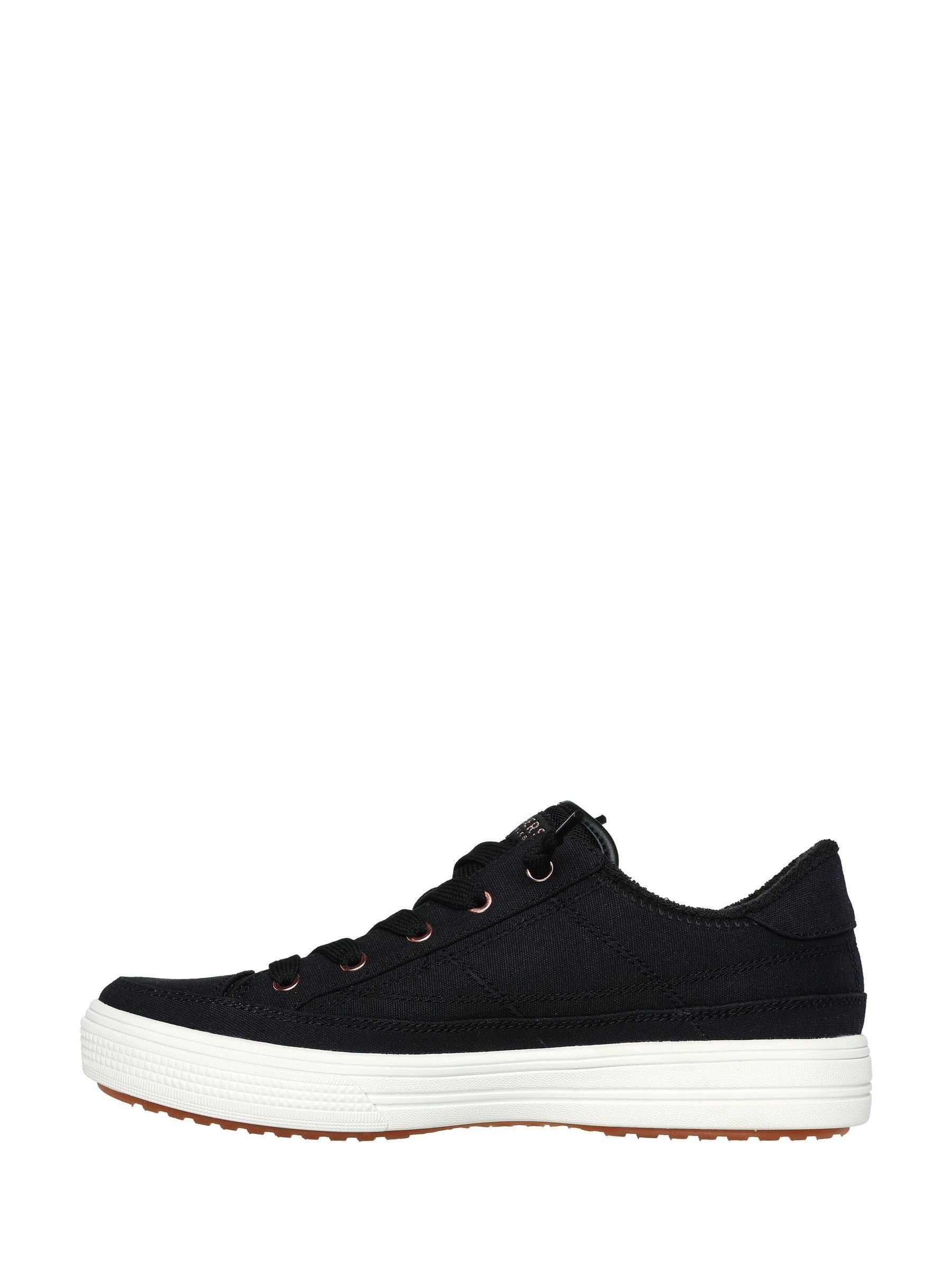 Buy Skechers Black Canvas Arch Fit Arcade Womens Trainers