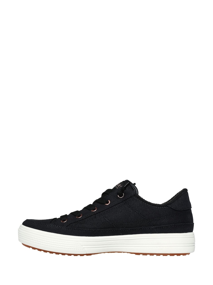 Skechers Black Canvas Arch Fit Arcade Womens Trainers - Image 4 of 7