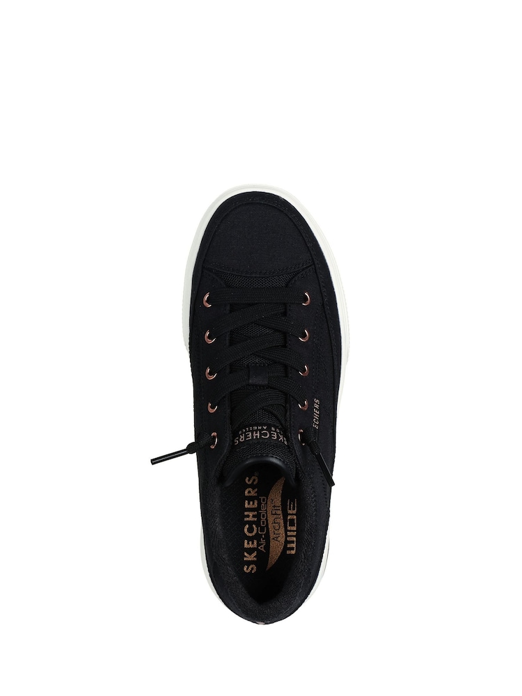 Skechers Black Canvas Arch Fit Arcade Womens Trainers - Image 6 of 7