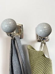 Laura Ashley Set of 2 Dove Grey Bertie Hooks - Image 1 of 4