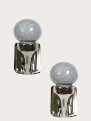 Laura Ashley Set of 2 Dove Grey Bertie Hooks - Image 4 of 4