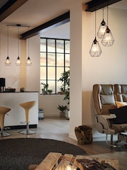 Eglo Black Tarbes Geometric Ceiling Light Pendant - Image 1 of 2