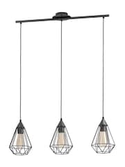 Eglo Black Tarbes Geometric Ceiling Light Pendant - Image 3 of 6