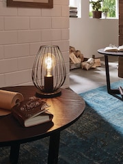 Eglo Black Newtown Caged Table Lamp - Image 1 of 10