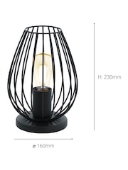 Eglo Black Newtown Caged Table Lamp - Image 6 of 10