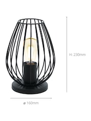 Eglo Black Newtown Caged Table Lamp - Image 7 of 10