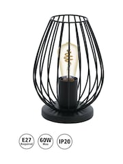 Eglo Black Newtown Caged Table Lamp - Image 8 of 10