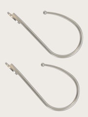 Laura Ashley Matt Nickel Set of Two Ball End Swing Holdbacks - Image 2 of 3
