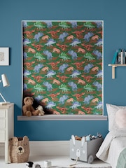 Cath Kidston Green Kids Dinosaur Made To Measure Roman 100% Cotton Blind - Image 2 of 6