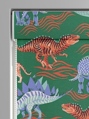 Cath Kidston Green Kids Dinosaur Made To Measure Roman 100% Cotton Blind - Image 3 of 6