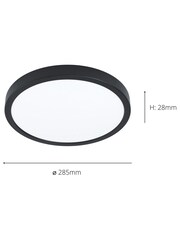 Eglo Black Fueva Smart Bathroom Ceiling Light - Image 6 of 7