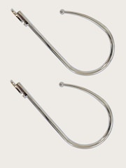 Laura Ashley Chrome Set of Two Ball End Swing Holdbacks - Image 2 of 3