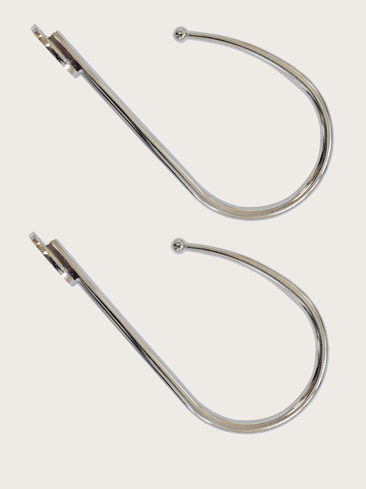 Laura Ashley Chrome Set of Two Ball End Swing Holdbacks - Image 2 of 3