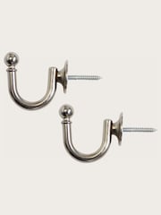 Laura Ashley Matt Nickel Ball End Hooks - Image 2 of 3